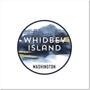 Whidbey Island Washington Watercolor Design Souvenir Posters and Art